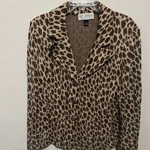 St John Collection Leopard Jacket with Skirt